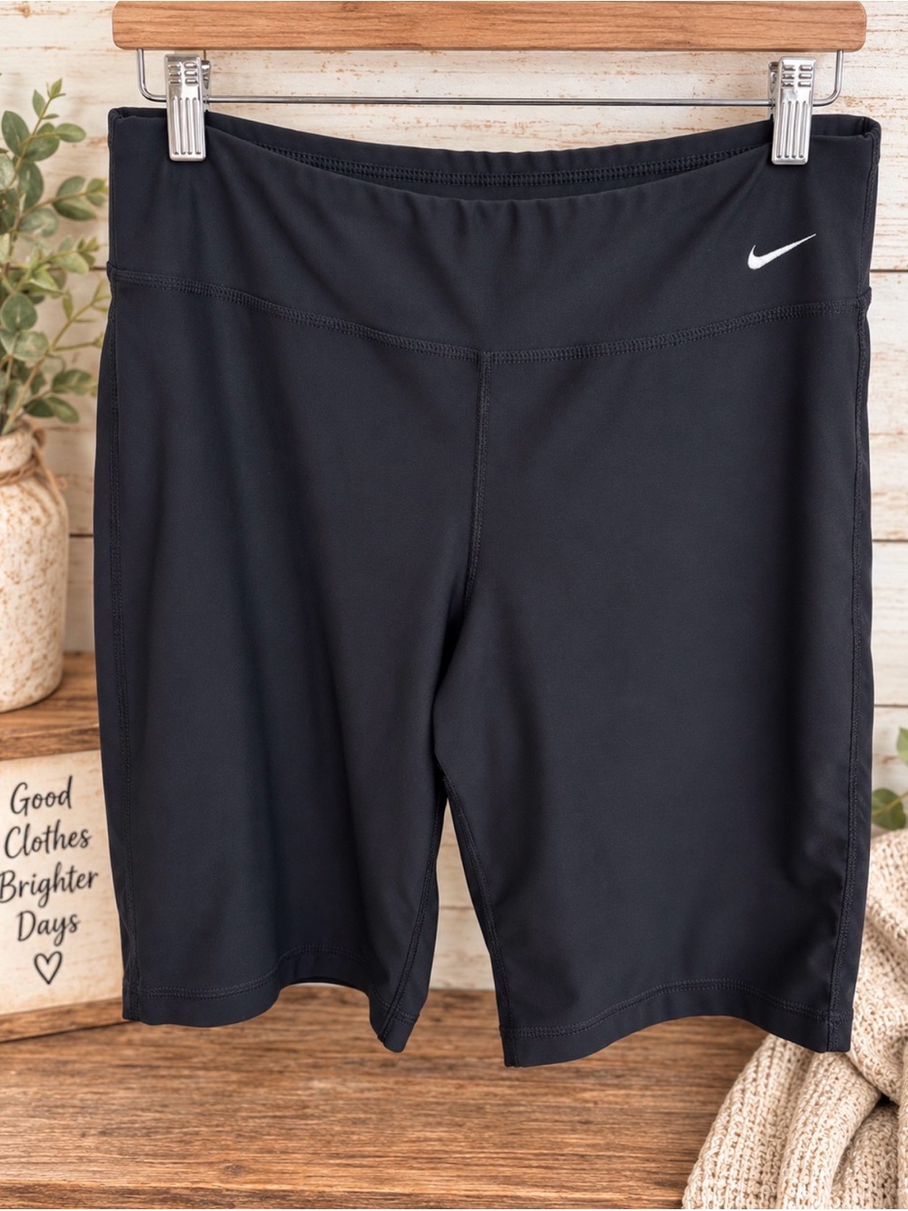 Nike Black Women's Athletic Shorts with Swoosh